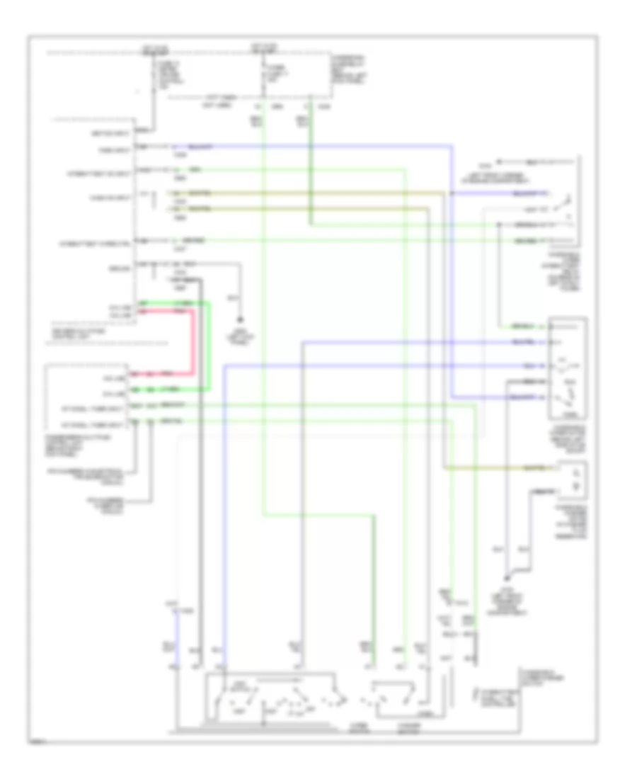 Электросхема стеклоочистителя, дворников и омывателя для Honda Prelude 1997