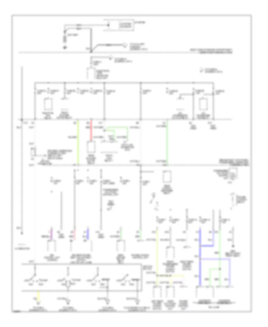 Power Distribution Wiring Diagram 1 of 4 for Honda Pilot EX 2008