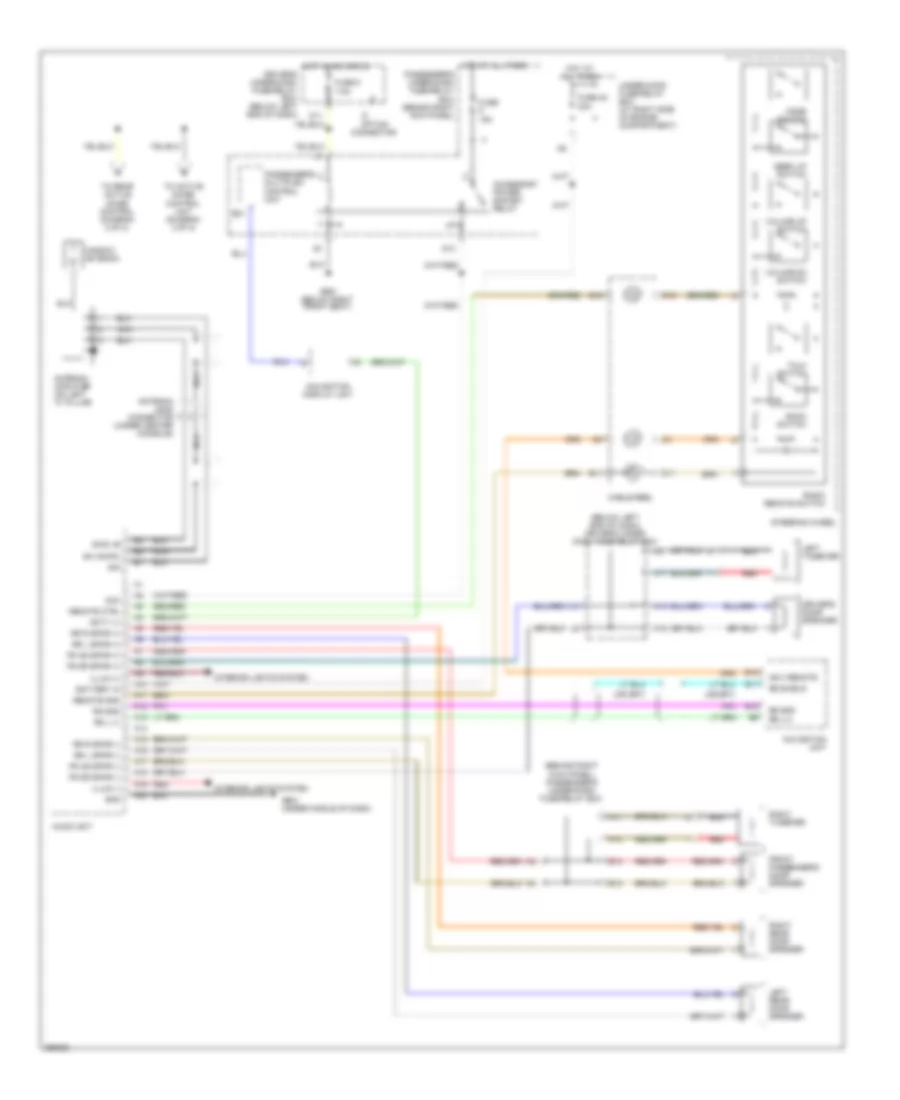 Radio Wiring Diagram, EX-L with Navigation (1 of 2) for Honda Pilot EX 2008
