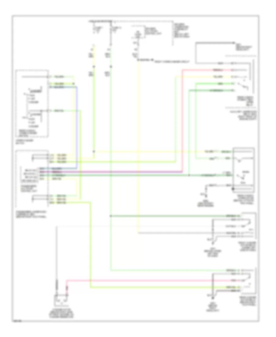 Электросхема заднего стеклоочистителя дворника и омывателя для Honda Pilot EX 2008