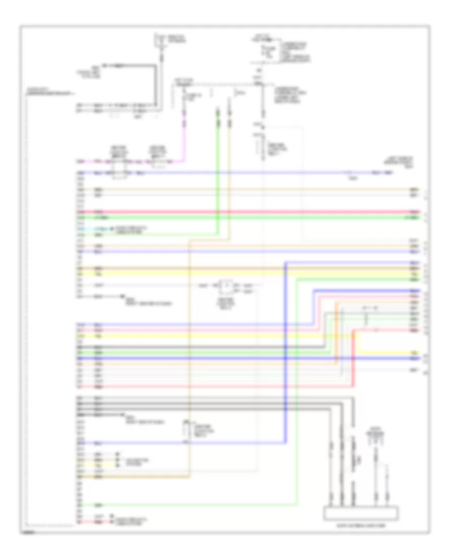 Navigation Wiring Diagram, Except Hybrid Base (1 of 4) for Honda Civic Hybrid 2013
