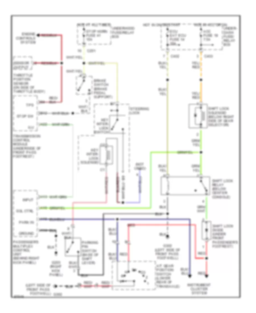 Shift Interlock Wiring Diagram for Honda Prelude Type SH 1997