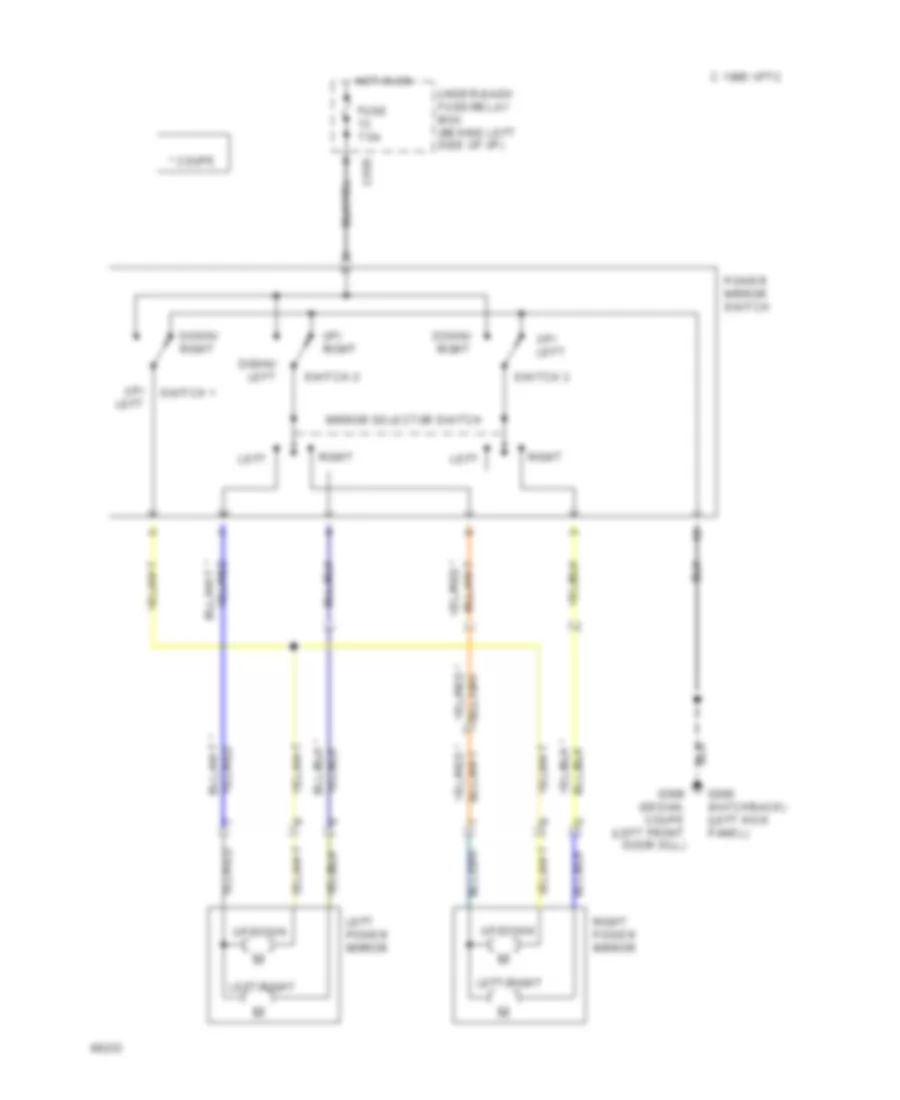 Power Mirror Wiring Diagram for Honda Civic CX 1994