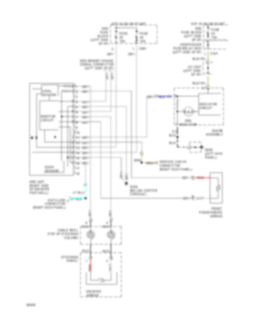 Supplemental Restraint Wiring Diagram for Honda Civic CX 1994