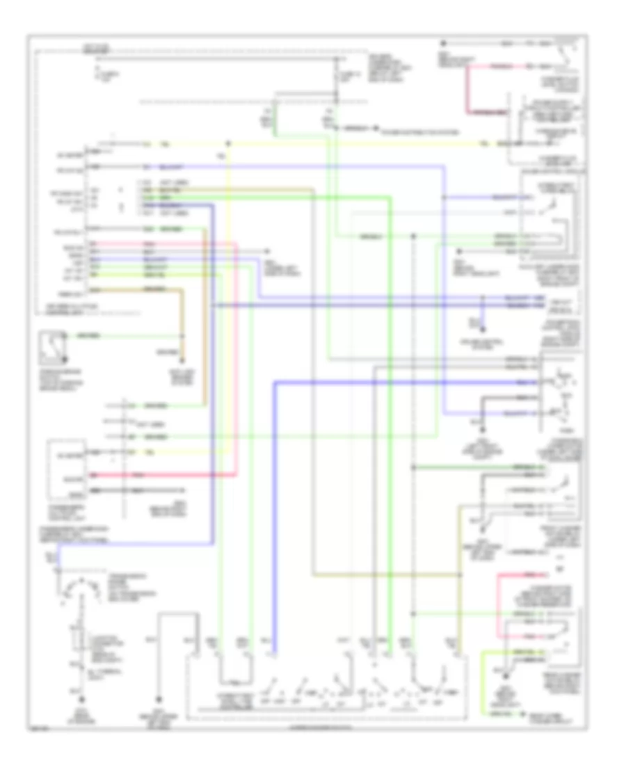 Электросхема передних стеклоочистителей дворников и омывателя лобового стекла для Honda Pilot SE 2008