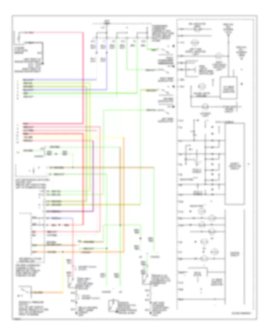 Instrument Cluster Wiring Diagram 2 of 2 for Honda Accord DX 1998
