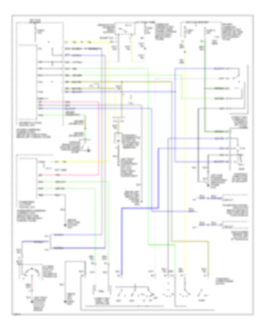 Электросхема стеклоочистителя, дворников и омывателя для Honda Accord EX 1998