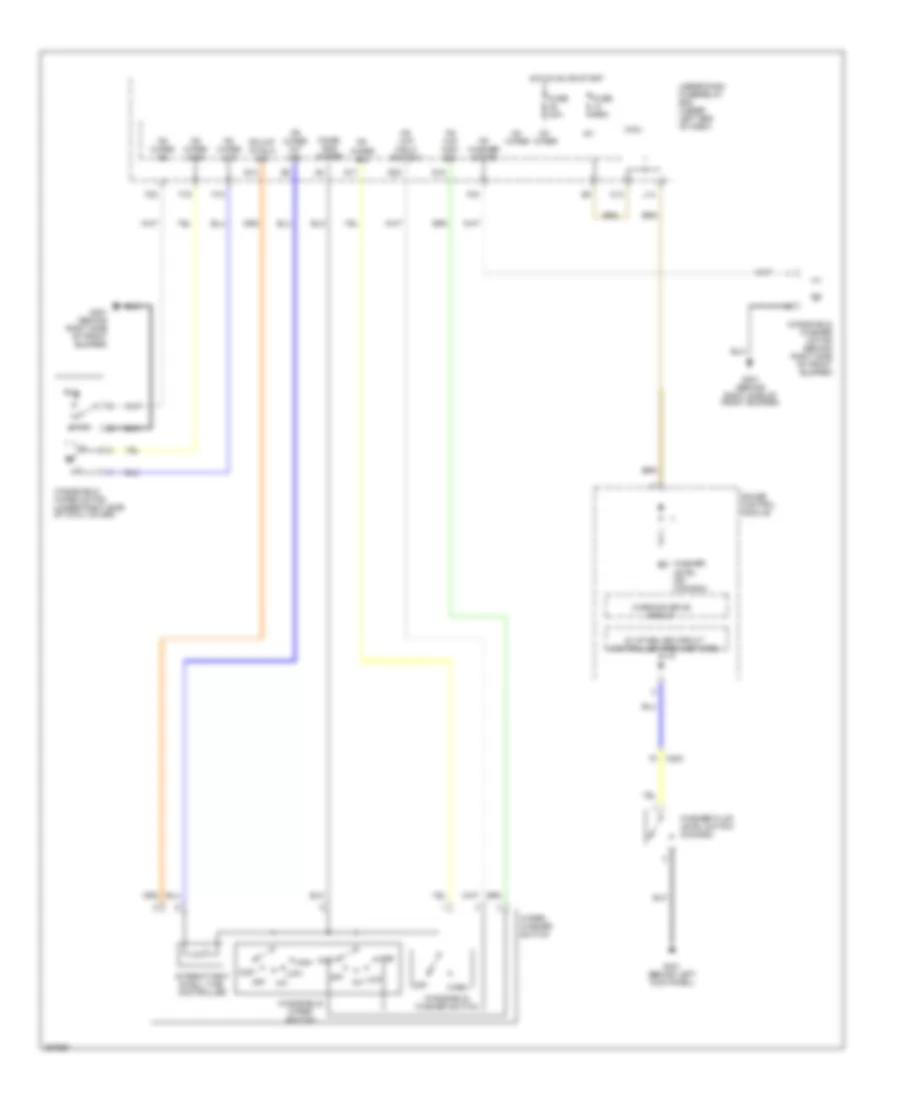 Front WiperWasher Wiring Diagram, Hybrid for Honda Civic GX 2007