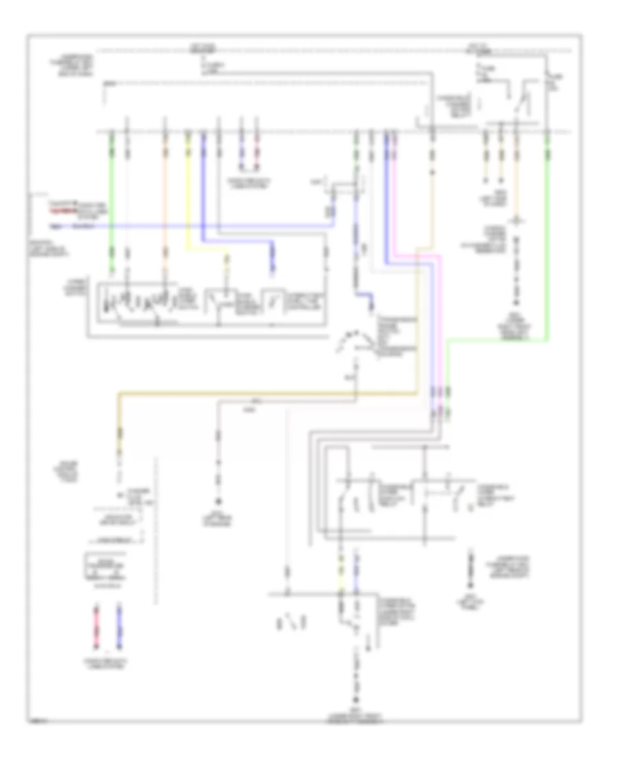 Электросхема стеклоочистителя, дворников и омывателя, Кроме Гибрида для Honda Civic Natural Gas 2013