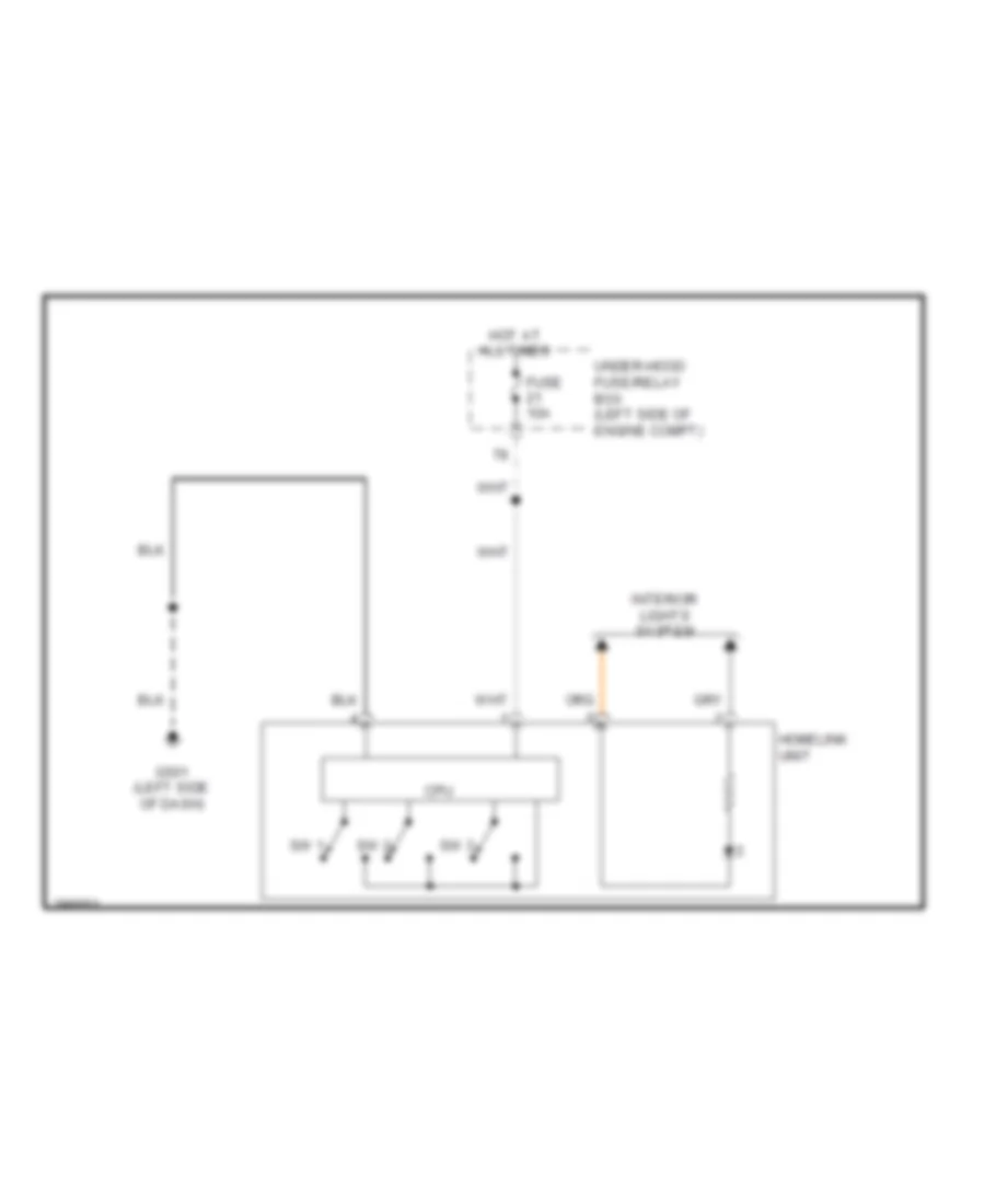 Home Link Remote Control Wiring Diagram Except Hybrid for Honda Accord Touring 2014