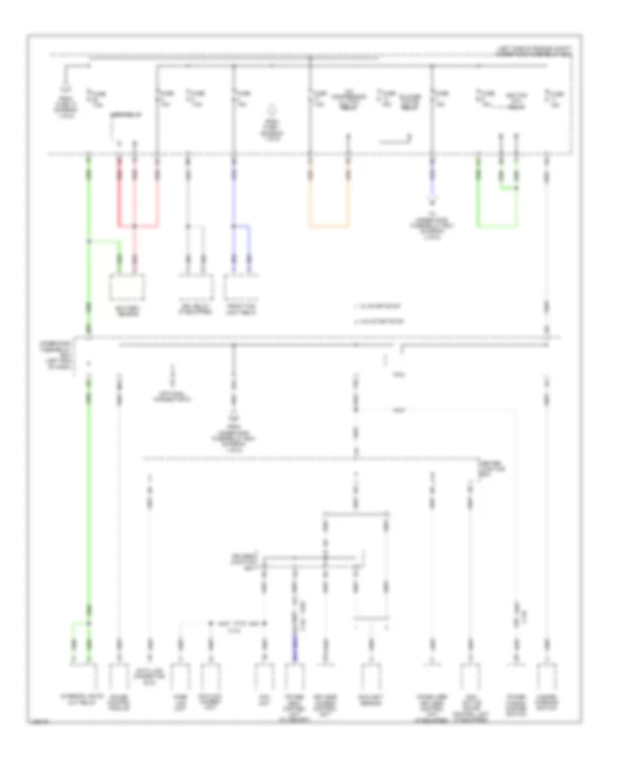 Power Distribution Wiring Diagram, Except Hybrid (2 of 6) for Honda Accord Touring 2014