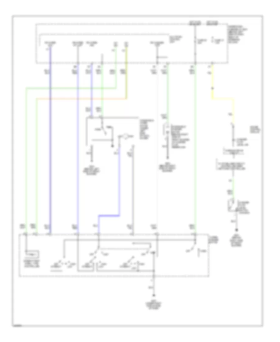 Электросхема передних стеклоочистителей дворников и омывателя лобового стекла для Honda Element LX 2010