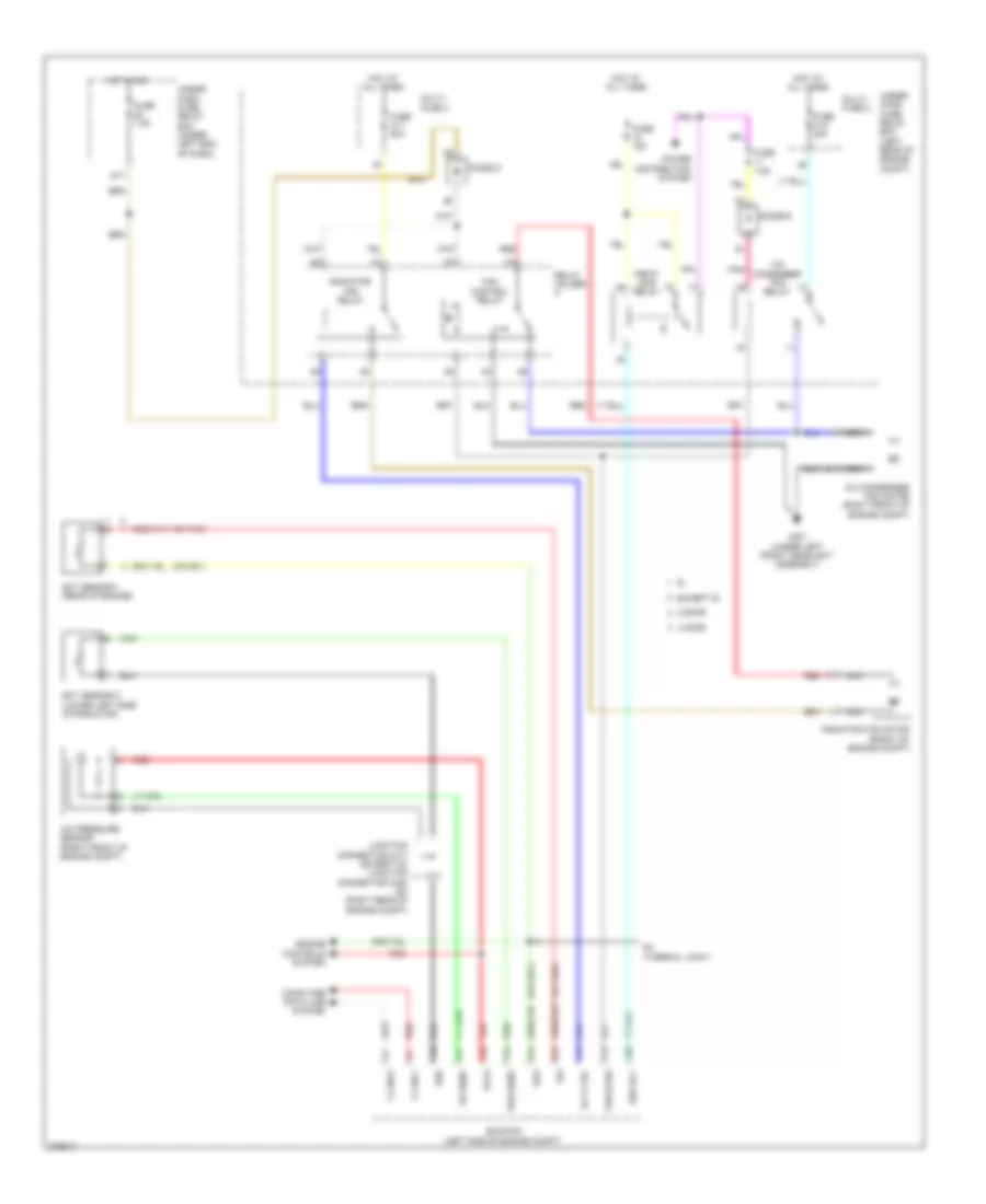 Cooling Fan Wiring Diagram Except Hybrid for Honda Civic DX 2012