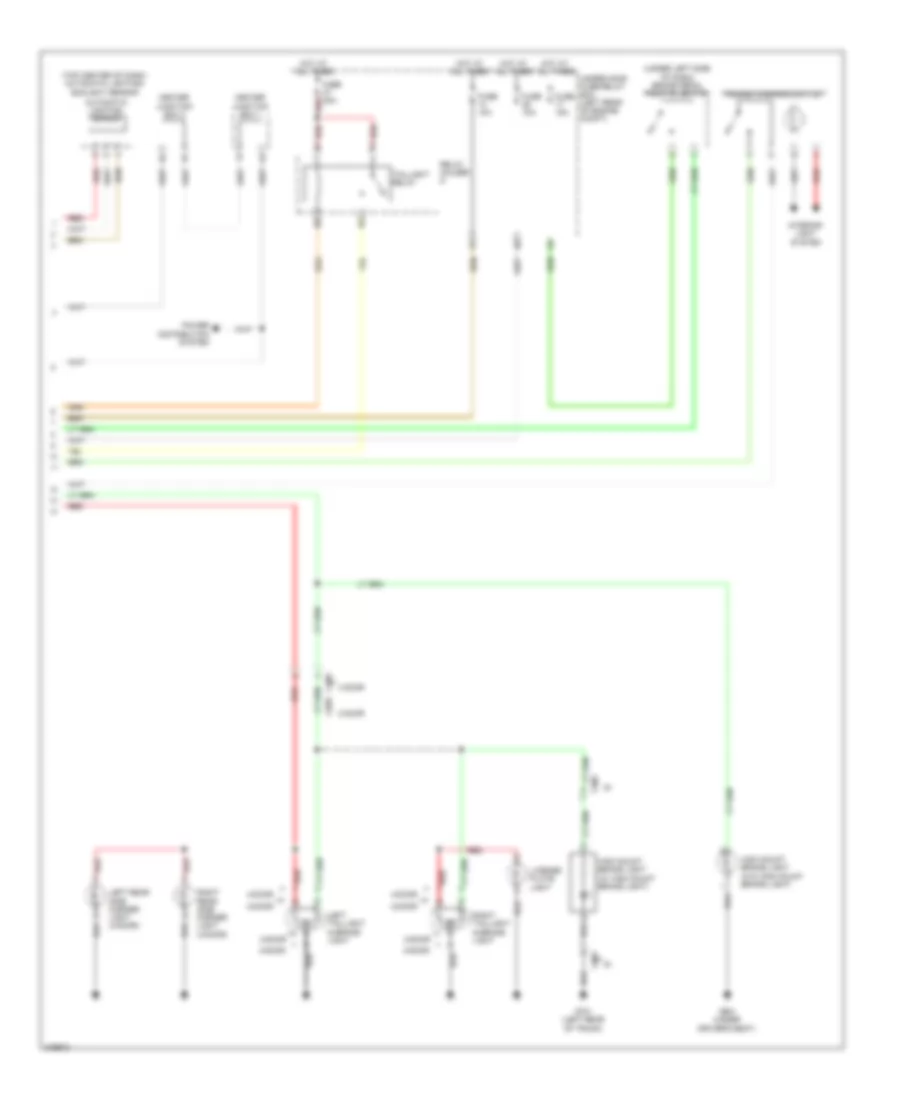 Exterior Lamps Wiring Diagram Except Hybrid 2 of 2 for Honda Civic DX 2012