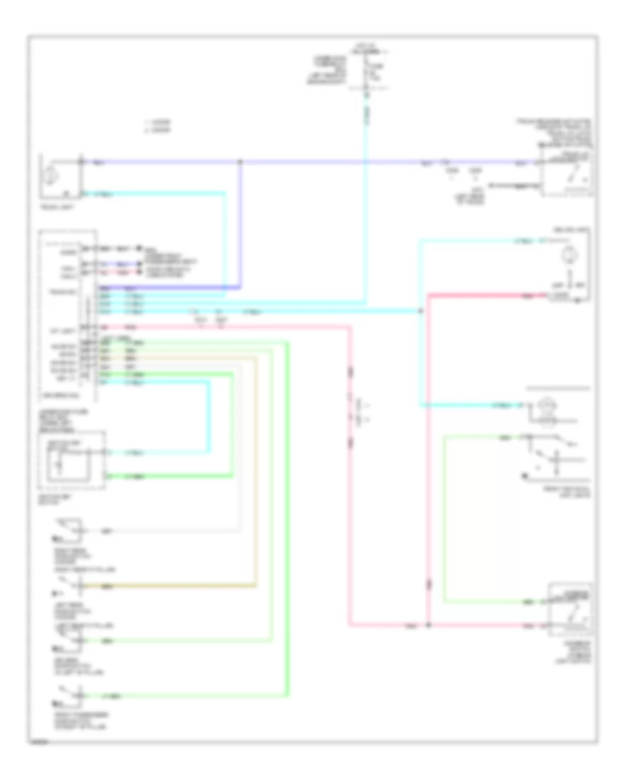 Courtesy Lamps Wiring Diagram Except Hybrid for Honda Civic DX 2012