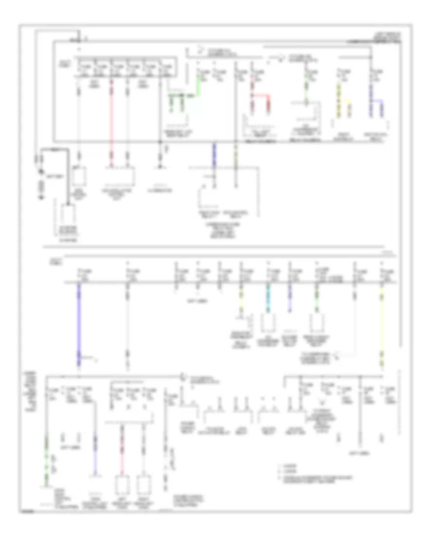 Power Distribution Wiring Diagram Except Hybrid 1 of 5 for Honda Civic DX 2012