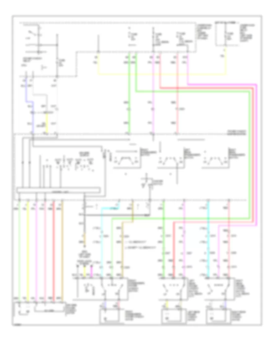 Power Windows Wiring Diagram Except Hybrid for Honda Civic EX 2014