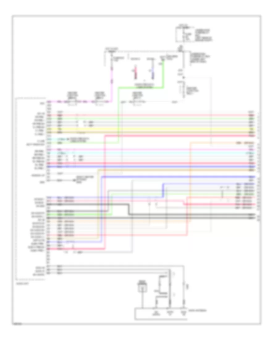 Premium Radio Wiring Diagram without Navigation 1 of 4 for Honda Civic EX 2012