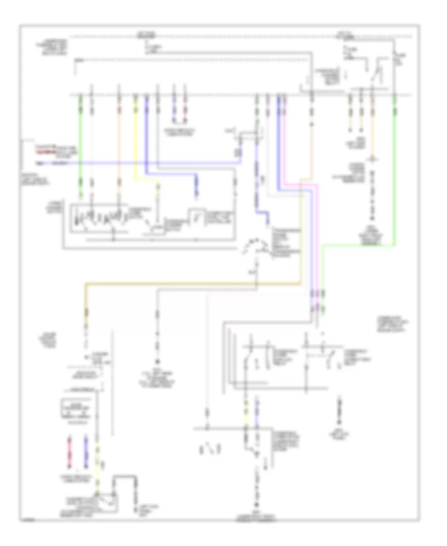WiperWasher Wiring Diagram, Except Hybrid without Keyless Access for Honda Civic EX-L 2014