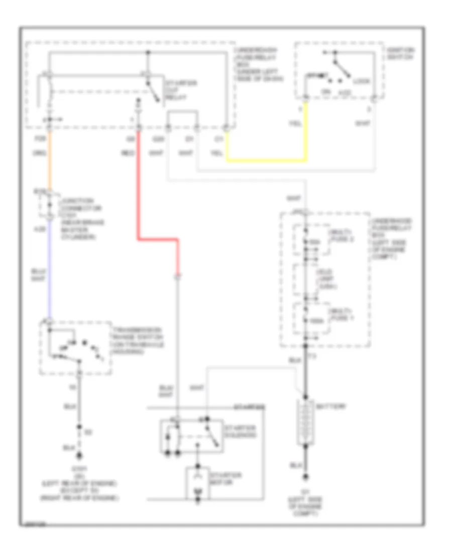 Starting Wiring Diagram, AT Except Hybrid for Honda Civic Si 2007