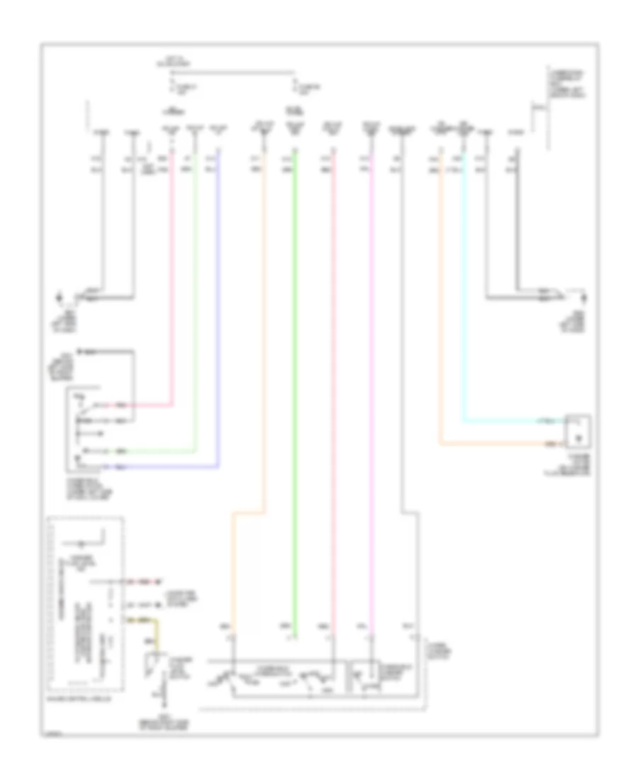 Электросхема передних стеклоочистителей дворников и омывателя лобового стекла для Honda Fit 2010