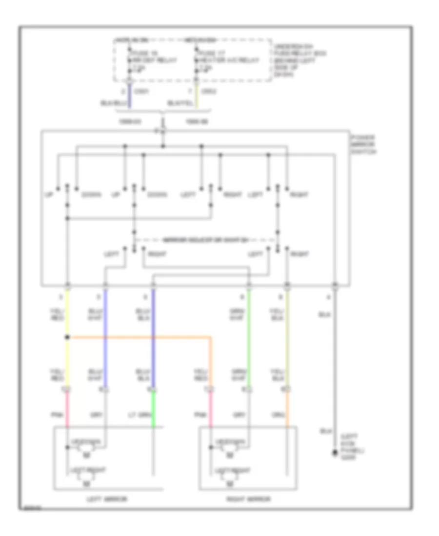 Power Mirror Wiring Diagram for Honda Civic HX 1998