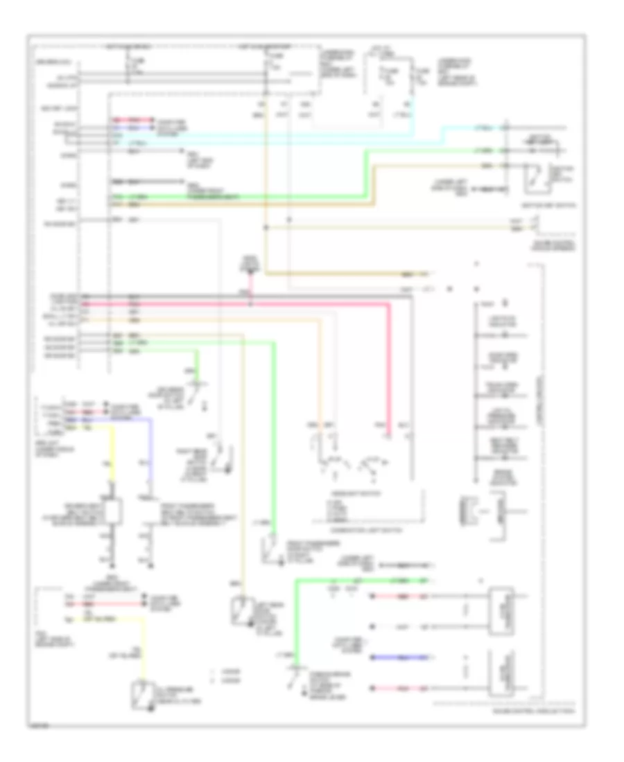 Chime Wiring Diagram Except Hybrid for Honda Civic HF 2012