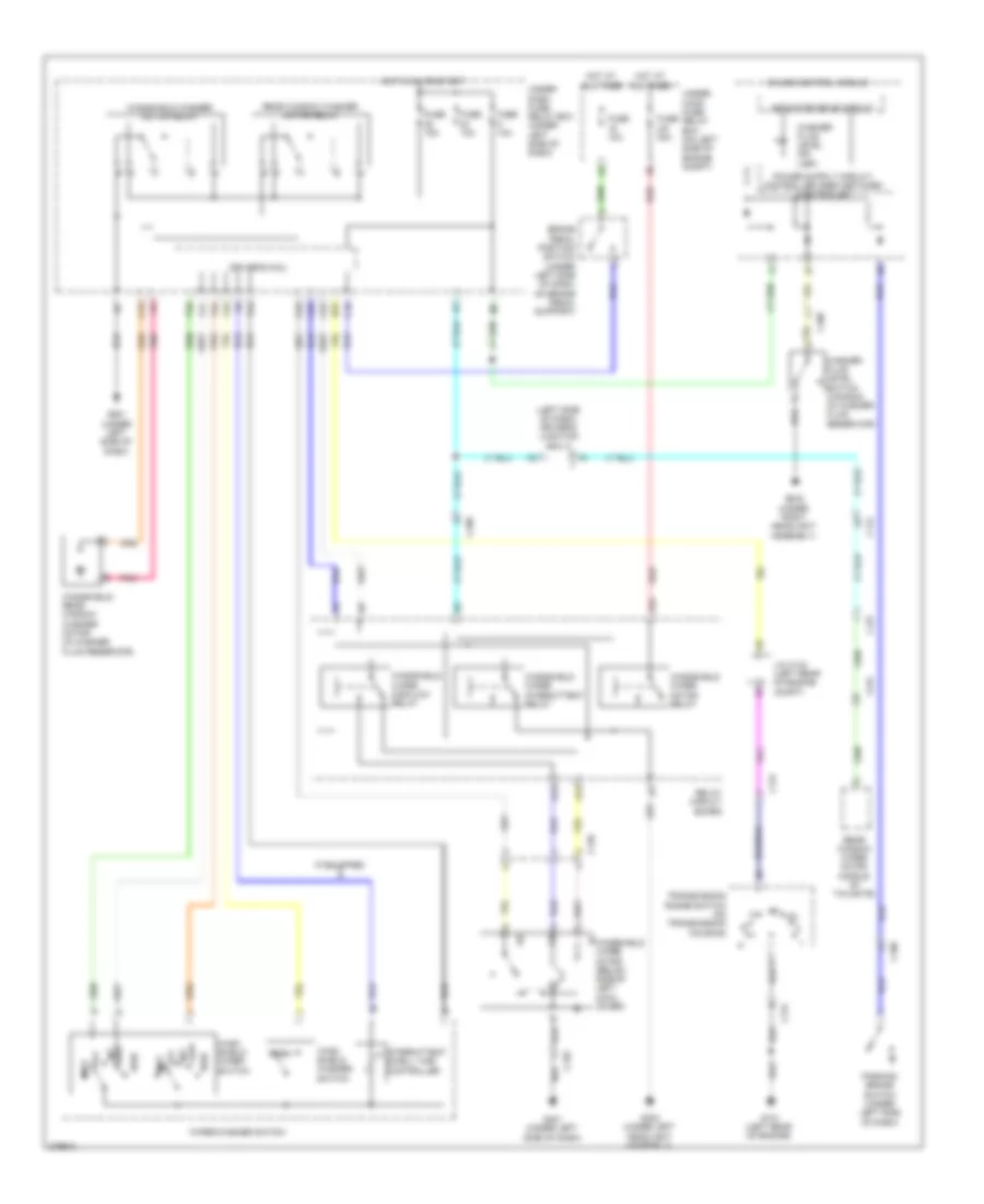 Электросхема передних стеклоочистителей дворников и омывателя лобового стекла для Honda CR-V EX 2013