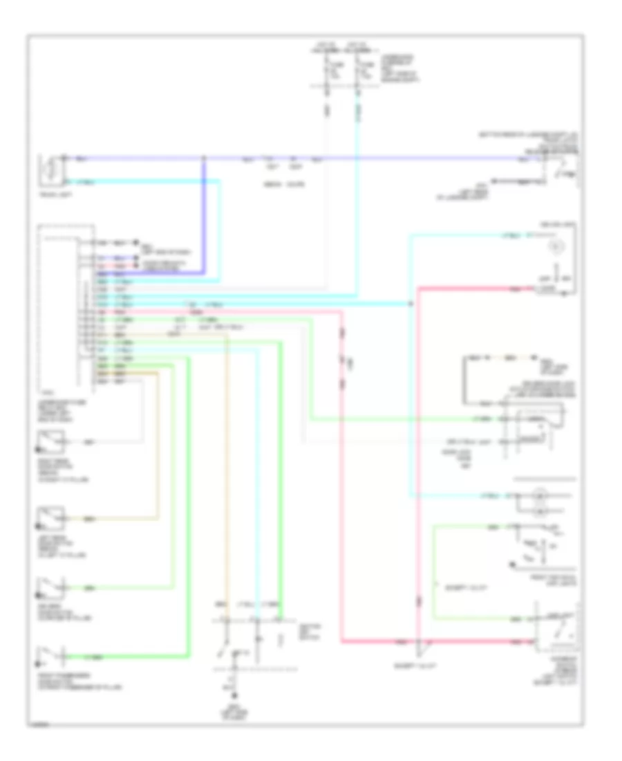 Courtesy Lamps Wiring Diagram Except Hybrid for Honda Civic HF 2014