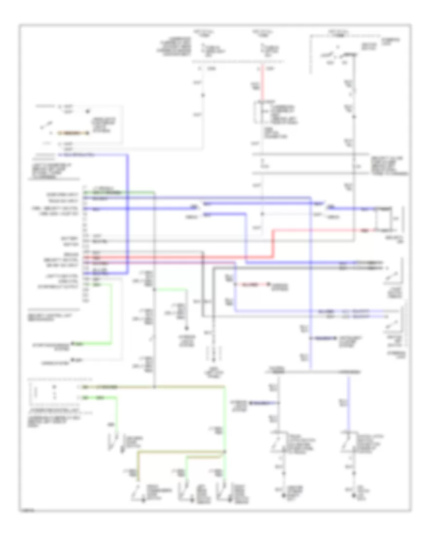 Anti-theft Wiring Diagram, without Keyless Entry for Honda Civic LX 1998