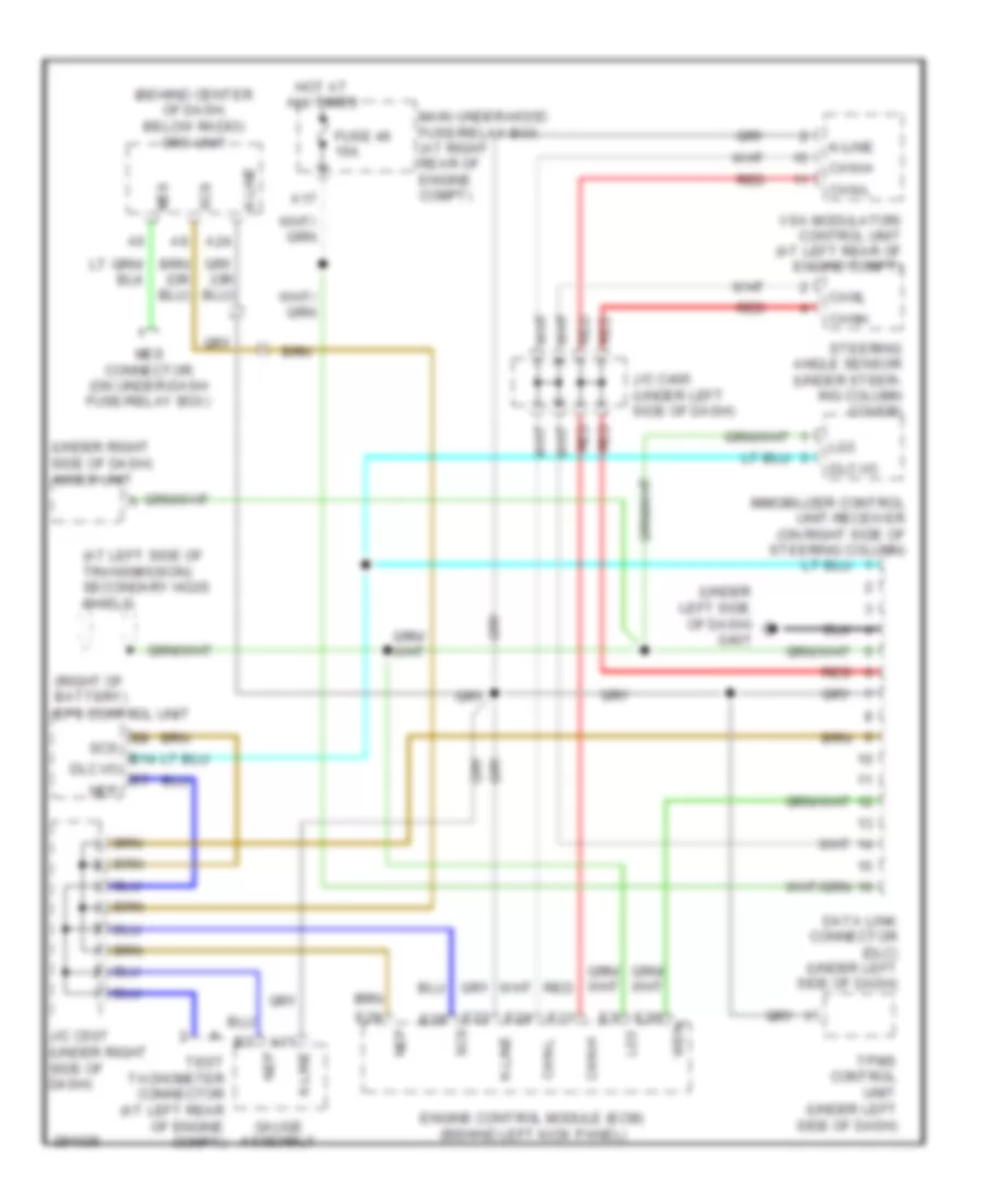 Computer Data Lines Wiring Diagram for Honda S2000 2008