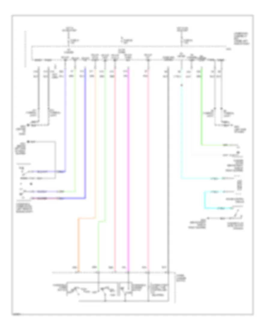 Электросхема передних стеклоочистителей дворников и омывателя лобового стекла для Honda Insight EX 2010