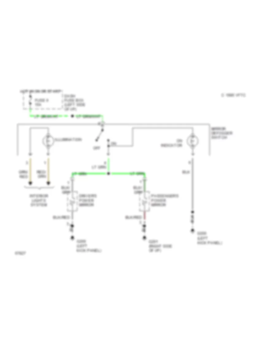 Heated Mirrors Wiring Diagram for Honda Passport LX 1994