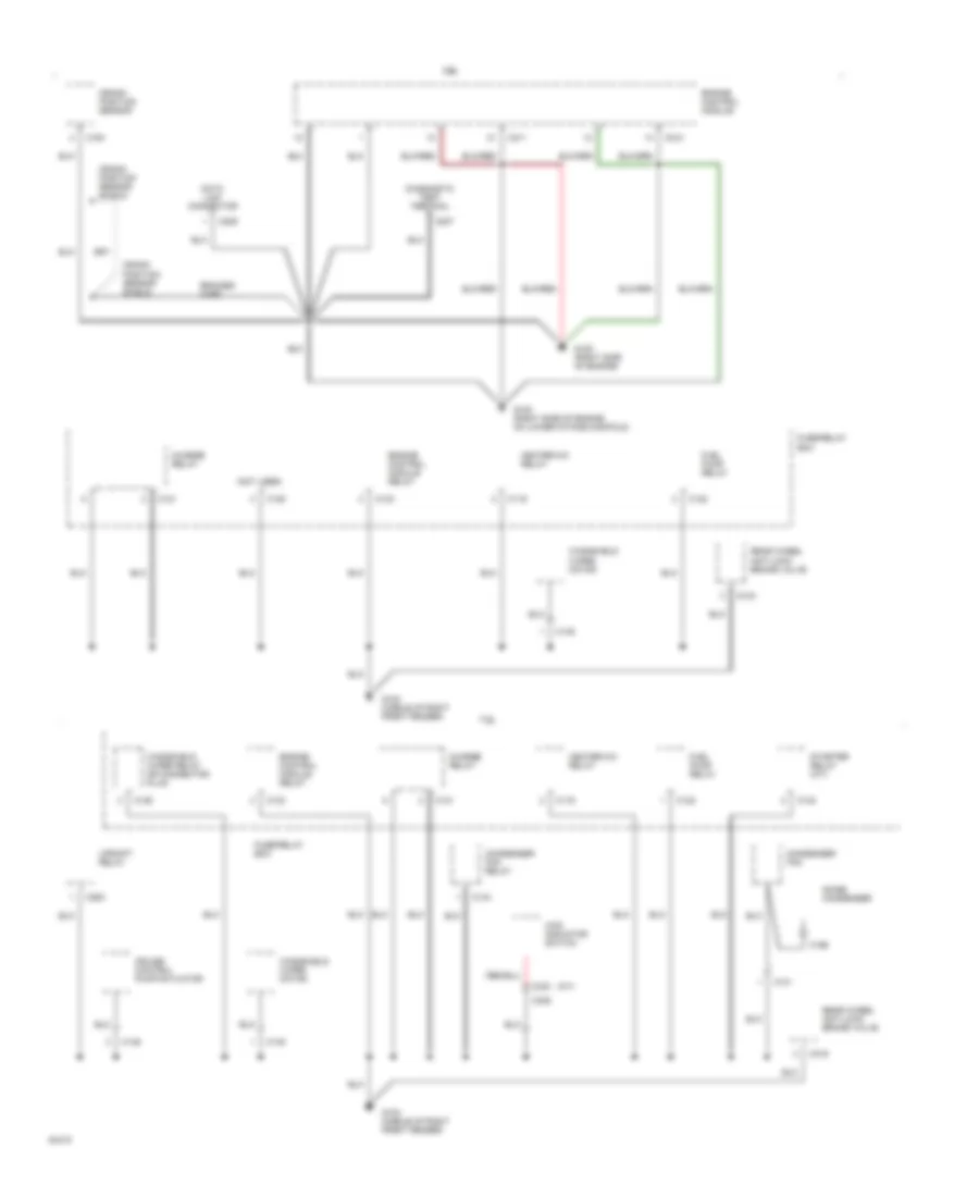 Ground Distribution Wiring Diagram 2 of 4 for Honda Passport LX 1994