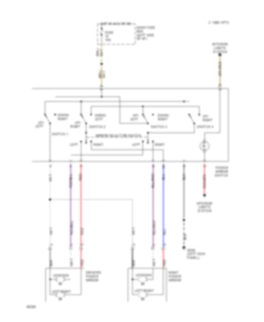 Power Mirror Wiring Diagram for Honda Passport LX 1994