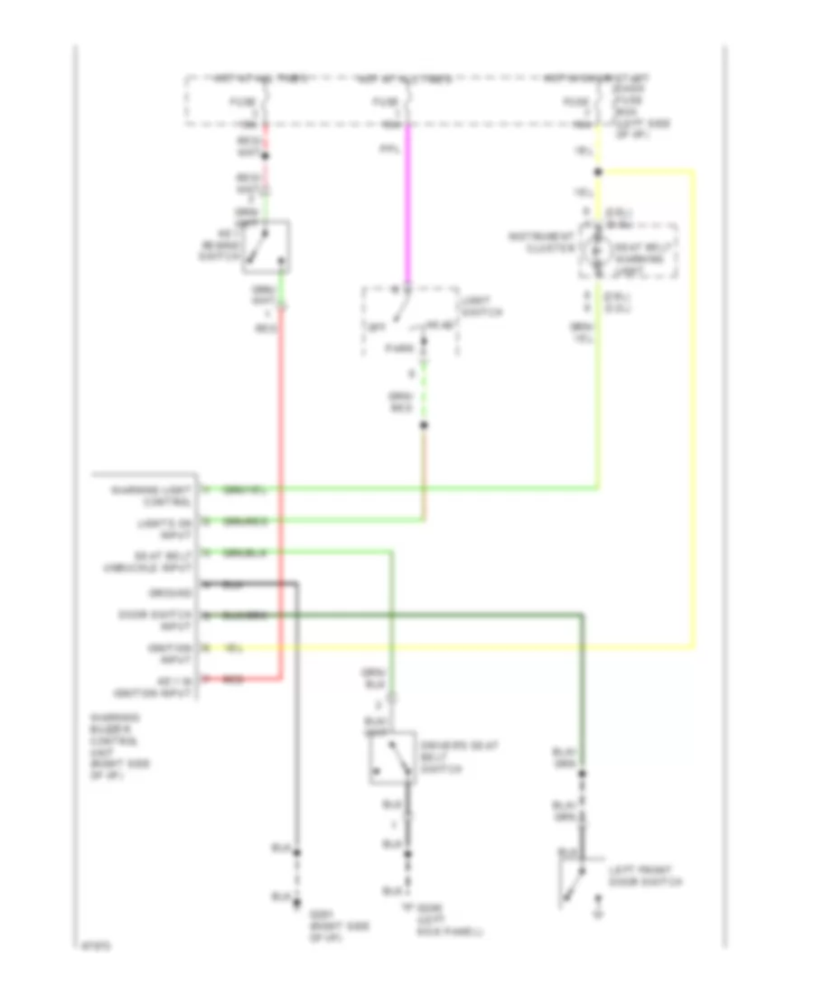 Warning System Wiring Diagrams for Honda Passport LX 1994