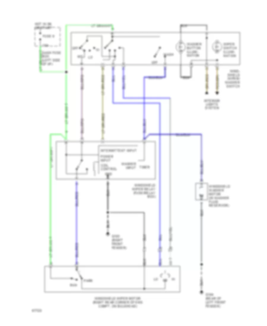 Interval Wiper Washer Wiring Diagram for Honda Passport LX 1994