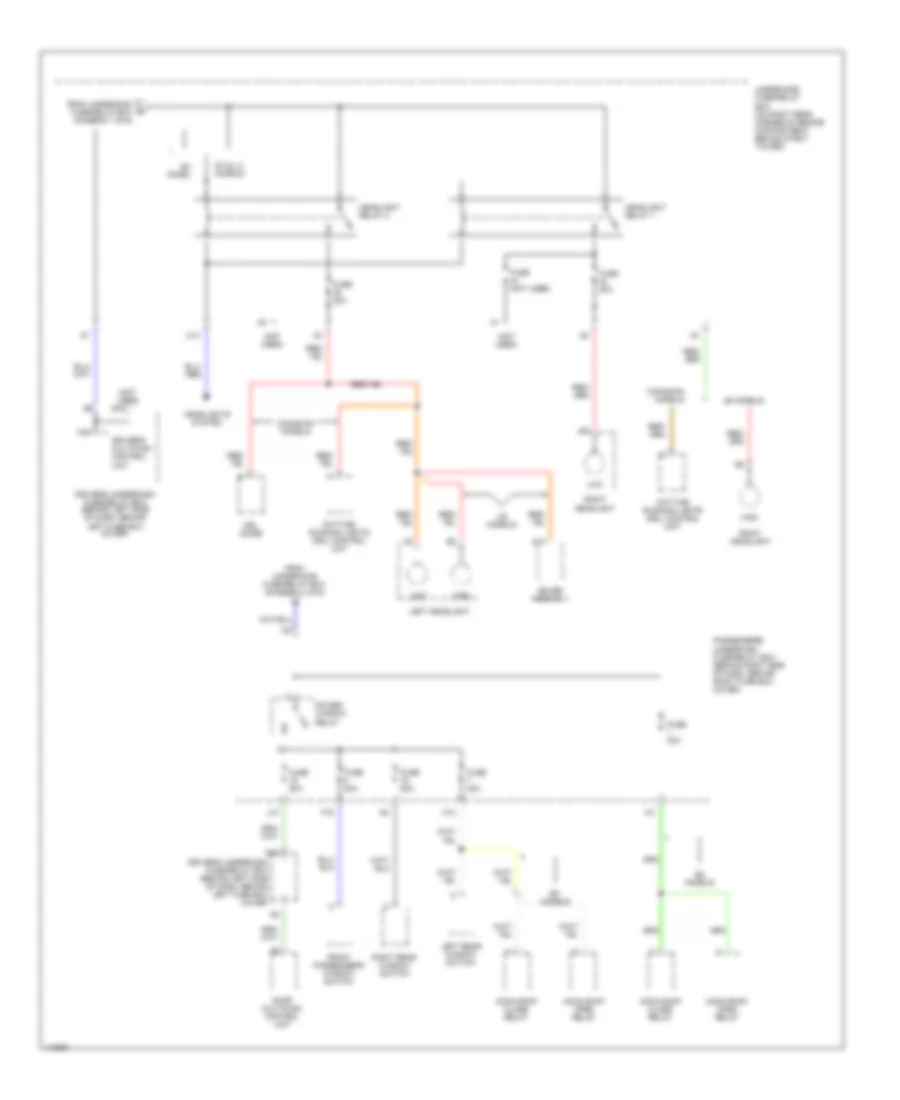 Power Distribution Wiring Diagram (2 of 6) for Honda Accord EX 2001
