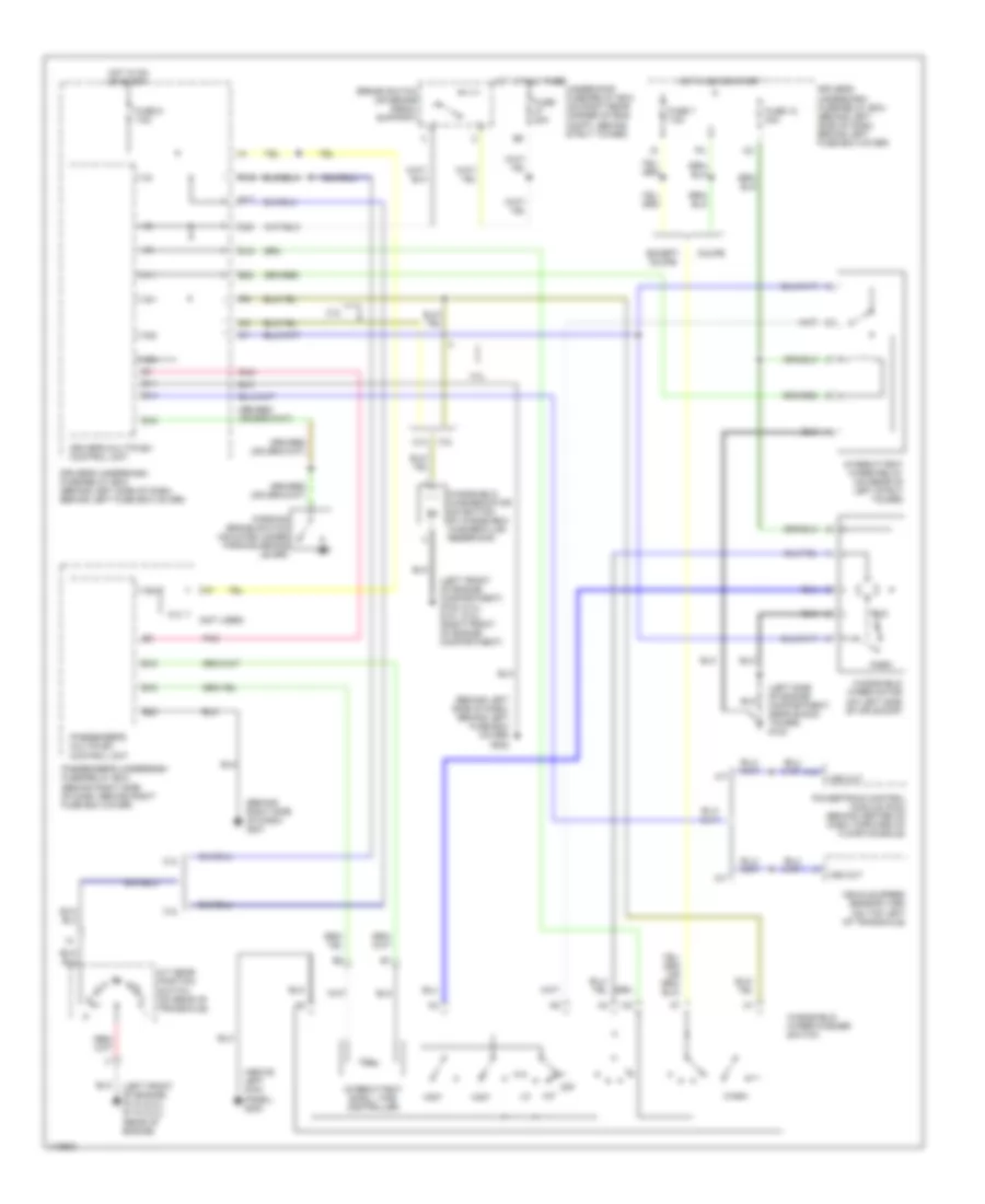 Электросхема стеклоочистителя, дворников и омывателя для Honda Accord EX 2001