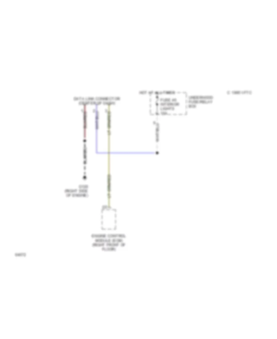 Data Link Connector Wiring Diagram for Honda Prelude 4WS 1994