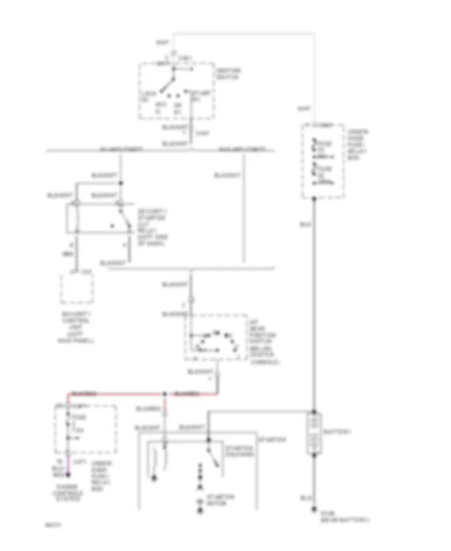 Starting Wiring Diagram A T for Honda Prelude 4WS 1994