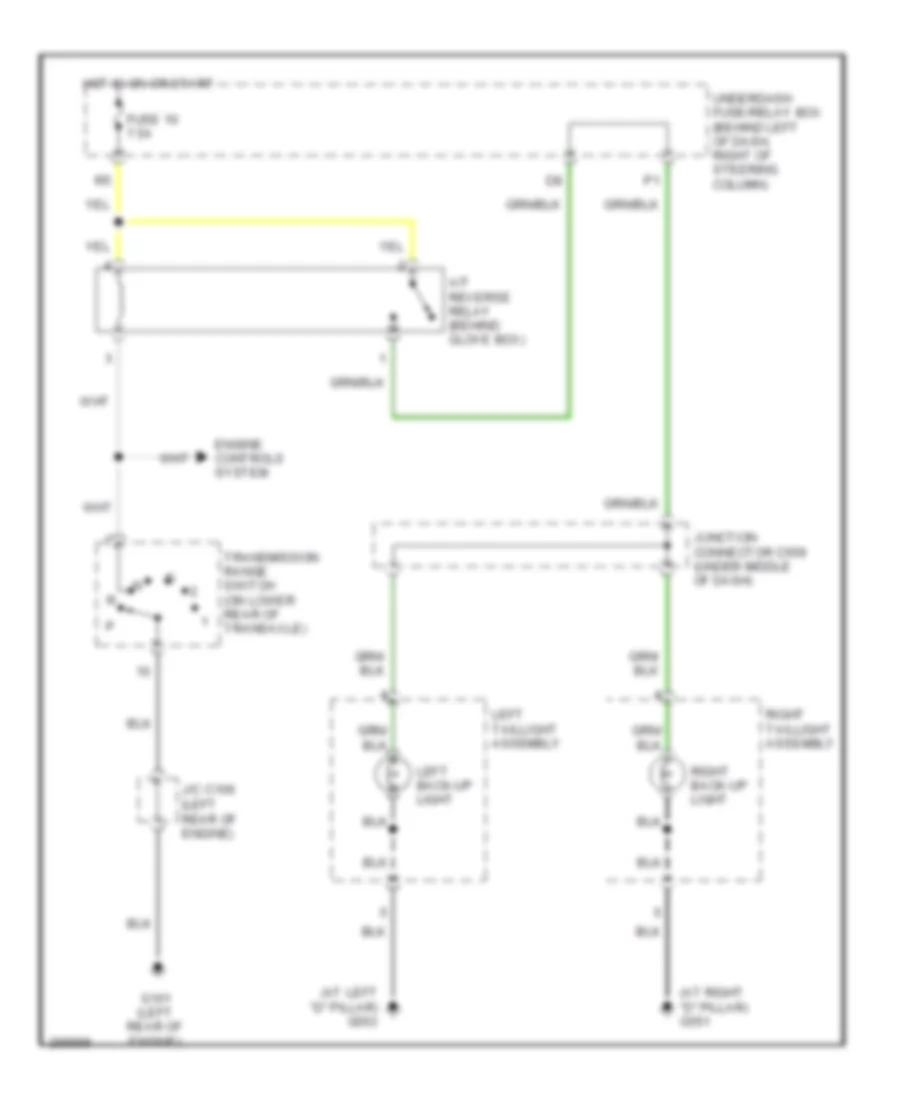 Back up Lamps Wiring Diagram A T for Honda Element EX 2007