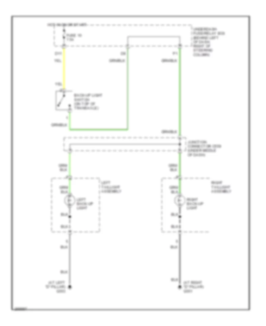 Back up Lamps Wiring Diagram M T for Honda Element EX 2007