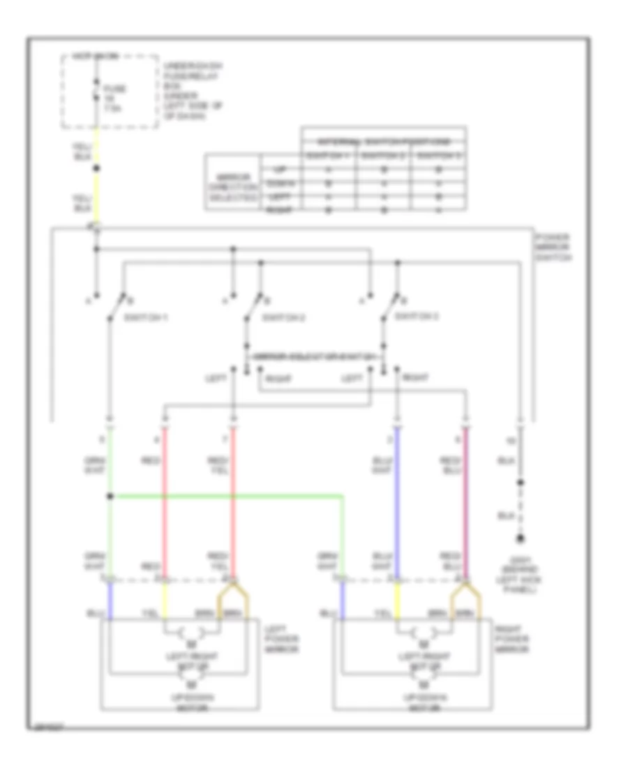 Power Mirrors Wiring Diagram for Honda SCR 2008 2000