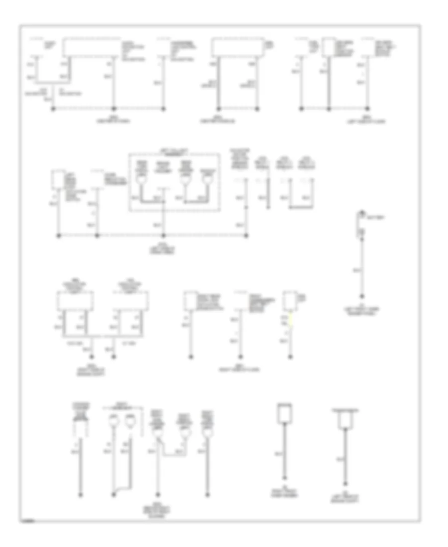 Ground Distribution Wiring Diagram 3 of 4 for Honda Insight LX 2010