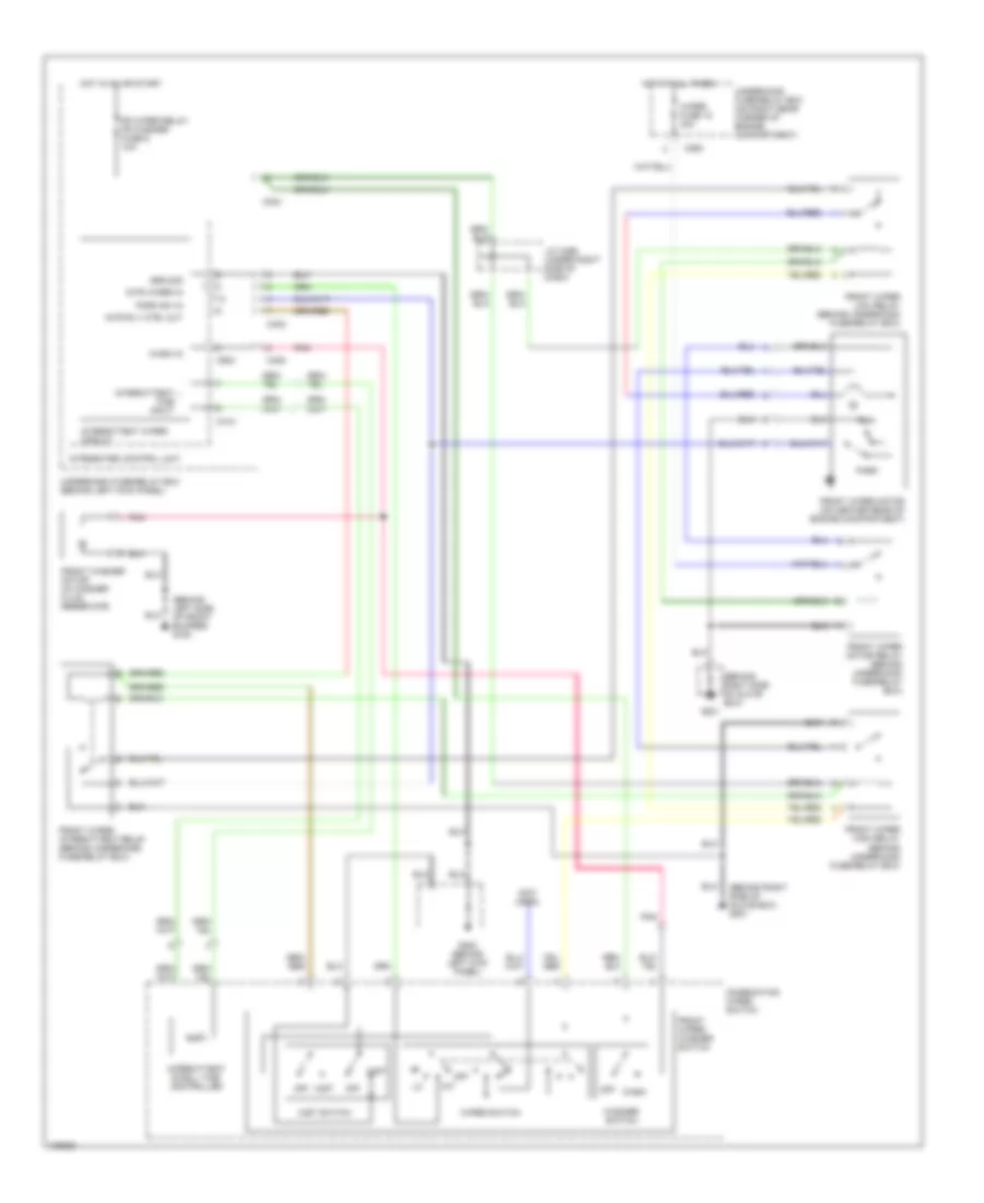 Front Wiper Washer Wiring Diagram for Honda Odyssey EX 1998