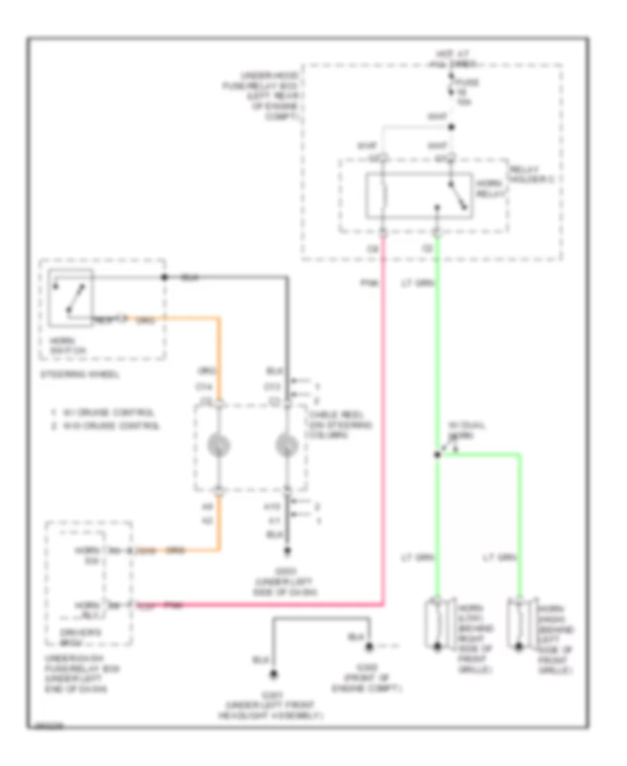 Horn Wiring Diagram Except Hybrid for Honda Civic Natural Gas 2012