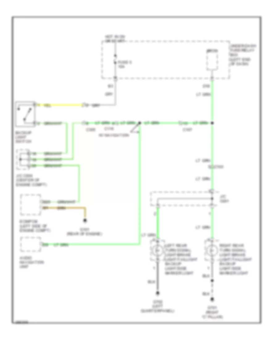 Backup Lamps Wiring Diagram, MT for Honda CR-Z EX 2013