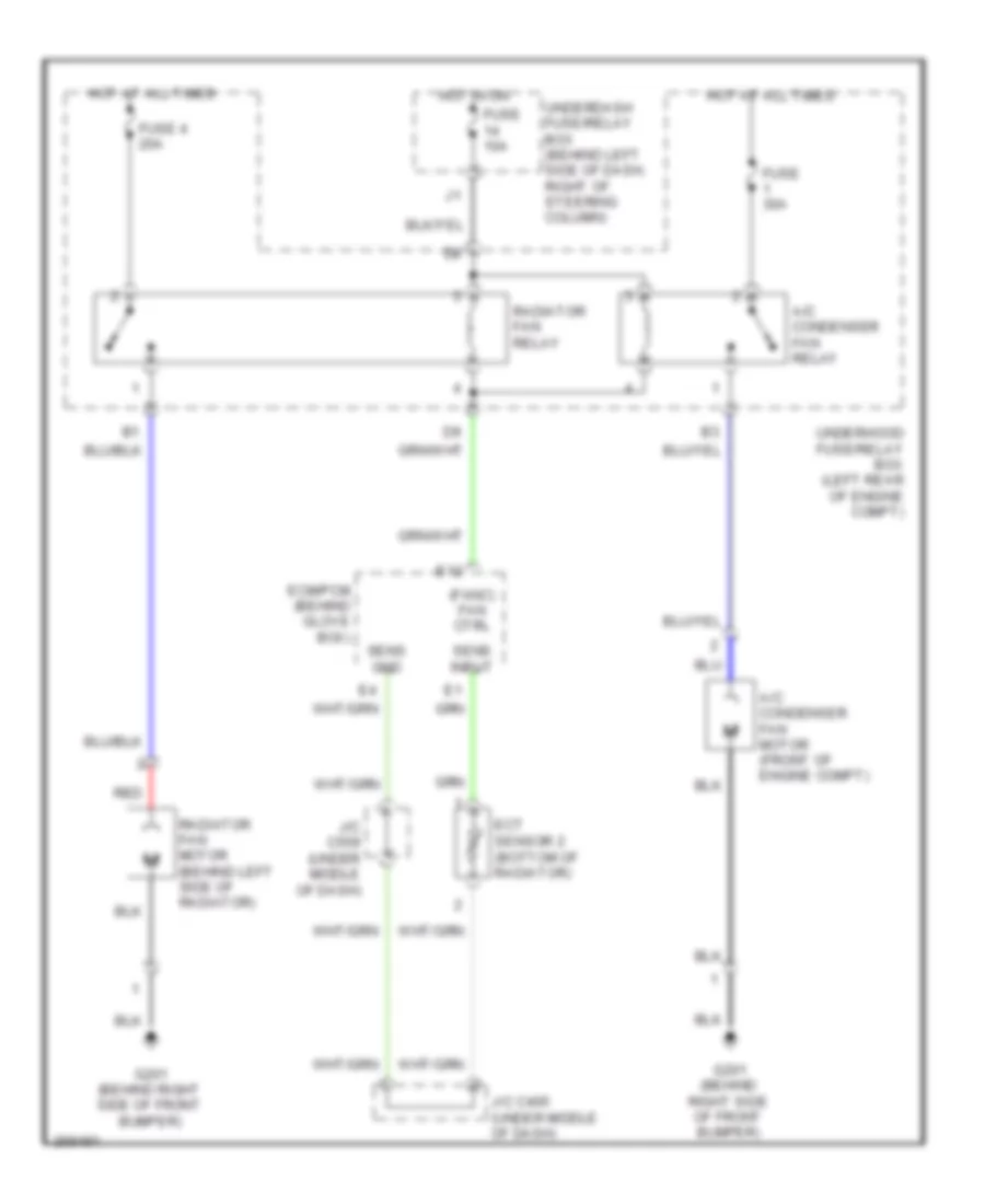Cooling Fan Wiring Diagram for Honda Element LX 2007