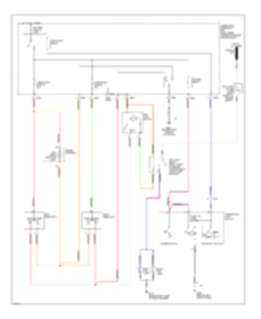 Headlight Wiring Diagram, without DRL for Honda Odyssey LX 1998